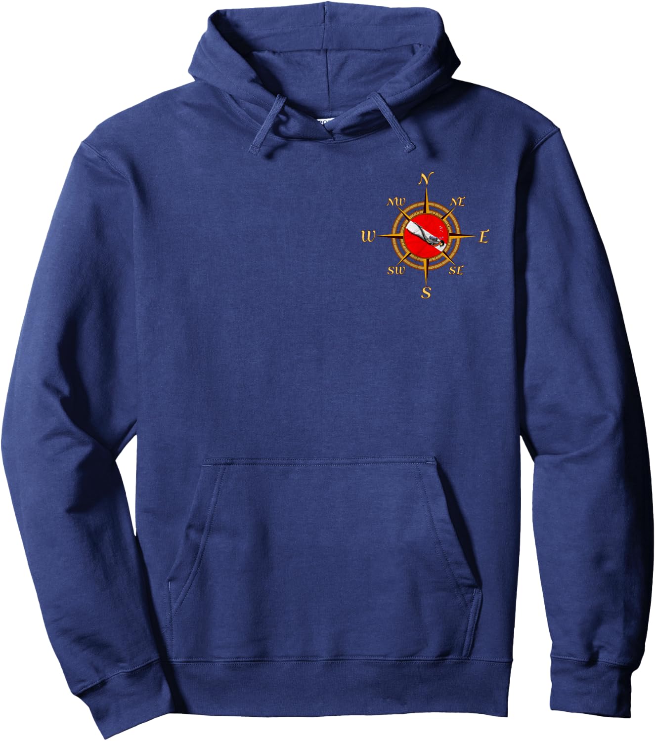 Scuba Diving Diver Down Flag (2-Sided) Hoodie - Hoodie | Navy