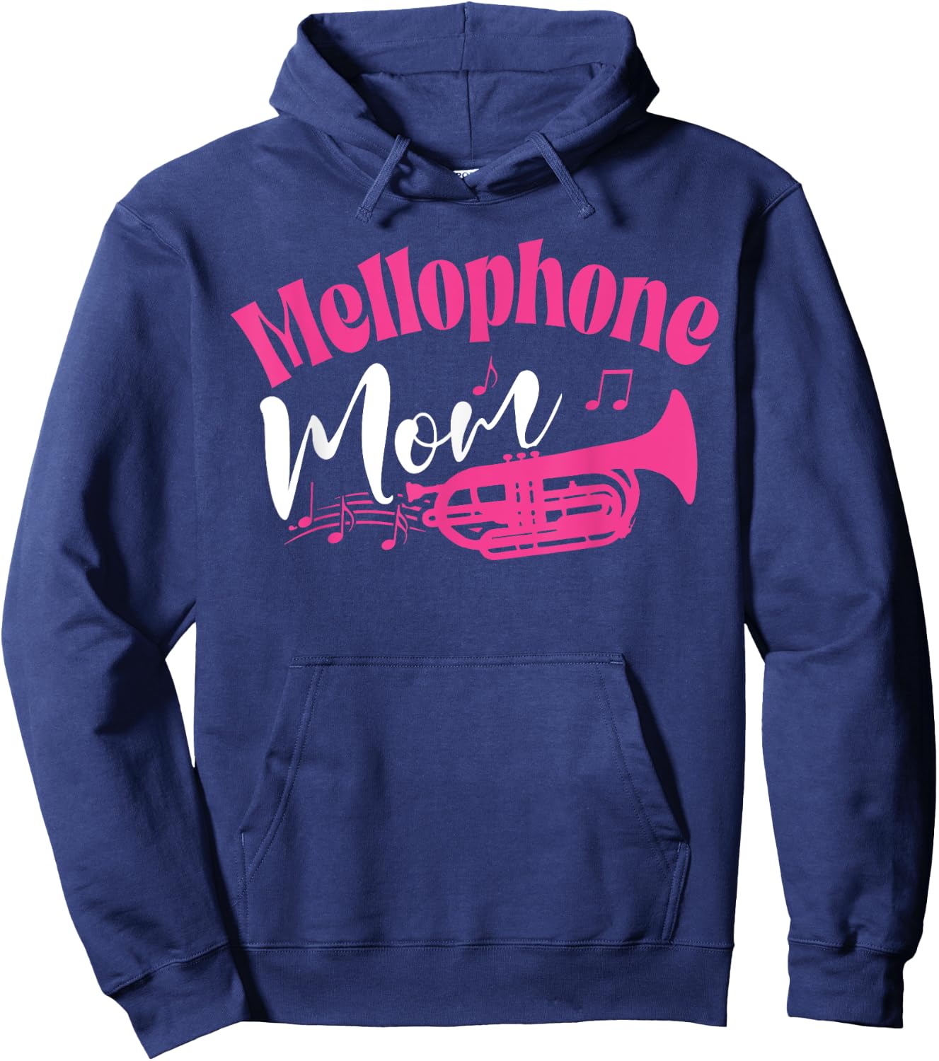 Mellophone Mom Marching Band Mother Mama Player Hoodie - Hoodie | Navy
