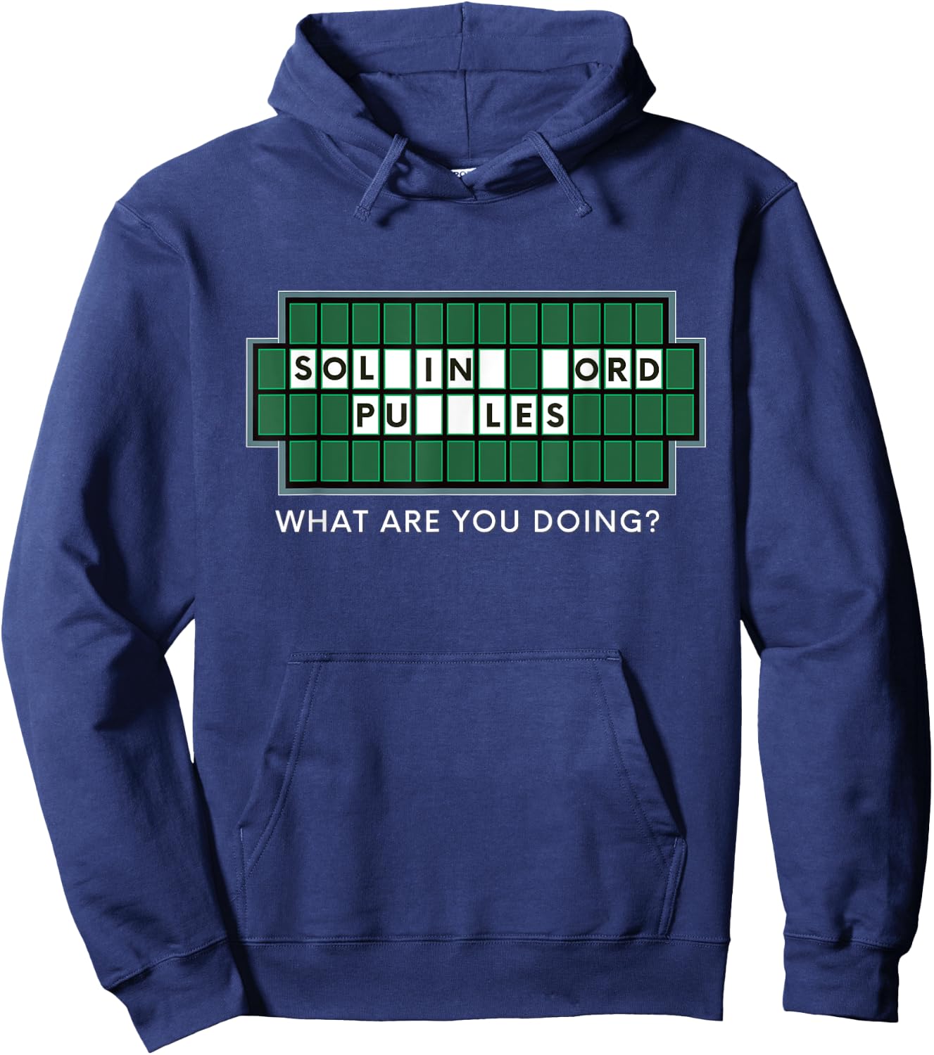 Wheel Lovers and Word Puzzles, Fortune for Game Show Gifts Hoodie - Hoodie | Navy