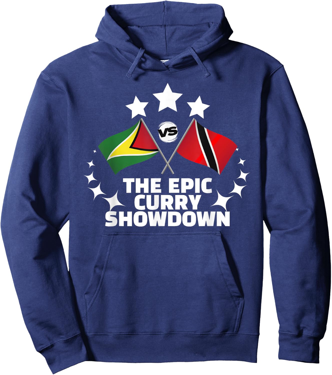 Guyana vs Trinidad - The Epic Curry Showdown Funny Cricket Hoodie - Hoodie | Navy