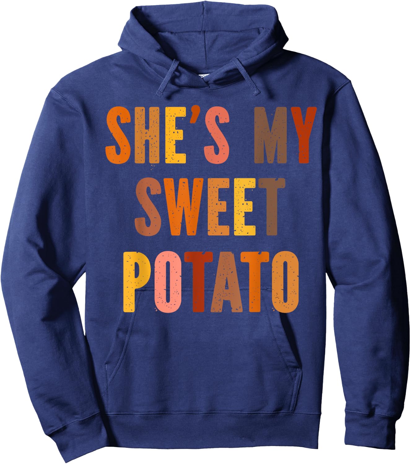 My Sweet Potatoes i yam Too Thanksgiving couples Hoodie - Hoodie | Navy