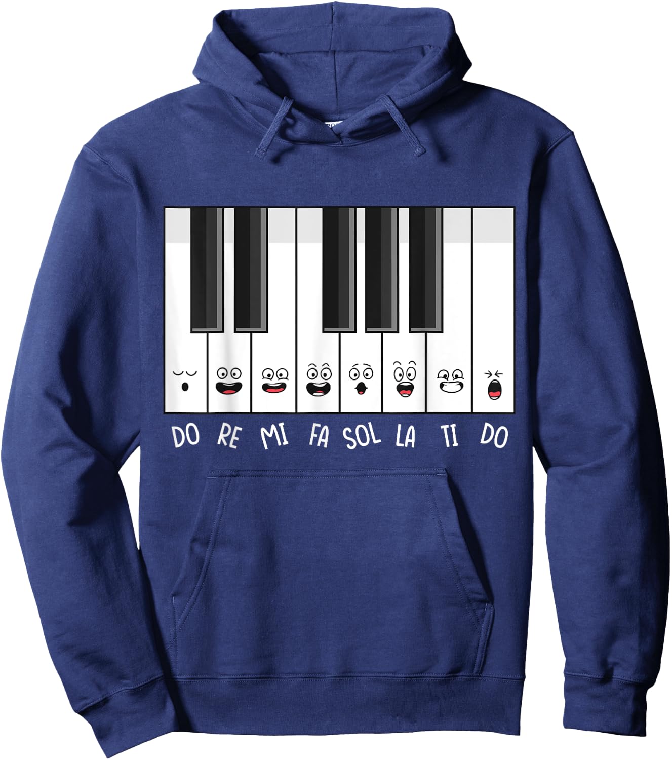 Funny Piano Keys Do Re Mi Fa Sol La Ti Do Solfege Sing Class Hoodie - Hoodie | Navy