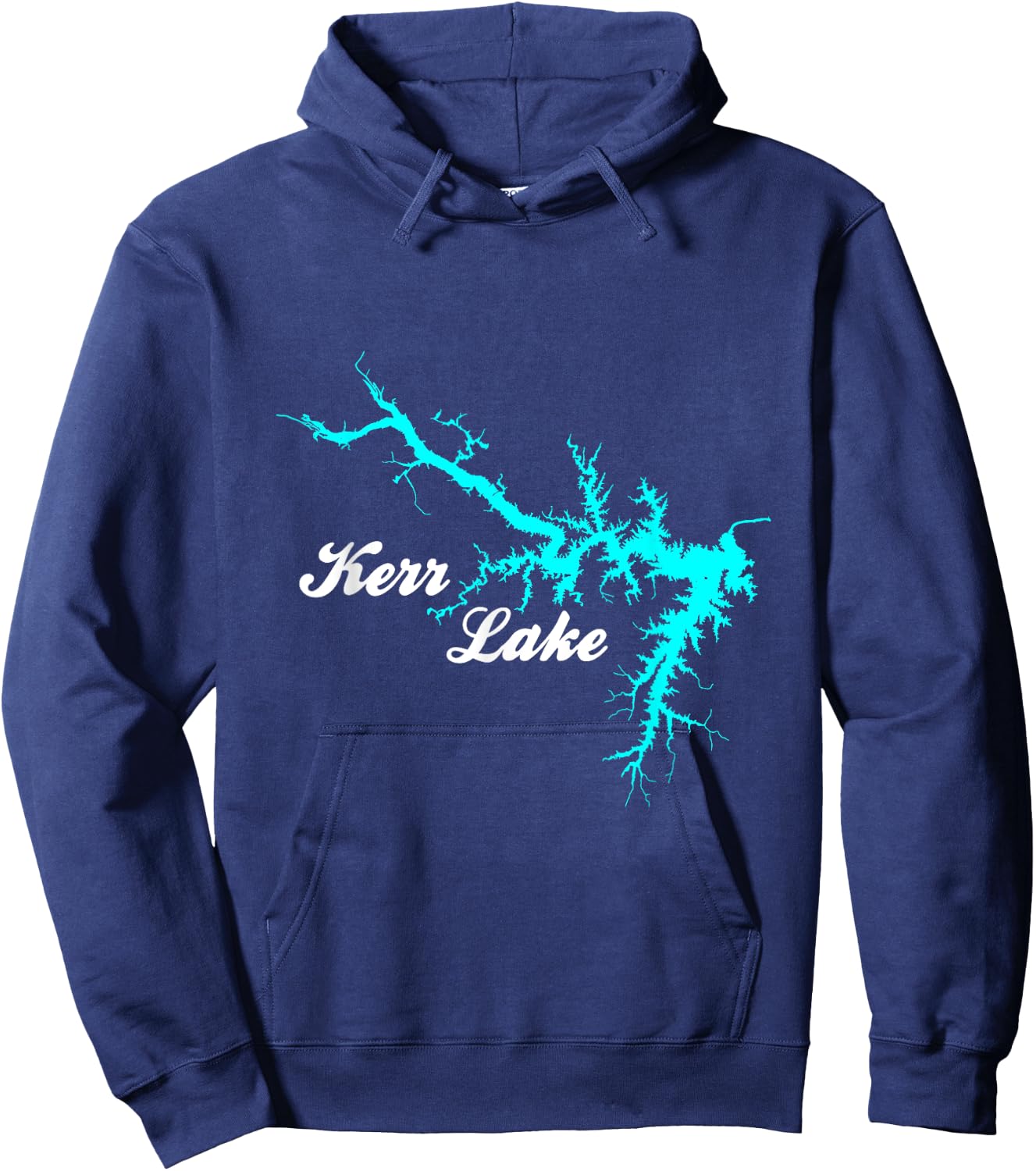 Minimalist Kerr Lake - North Carolina Hoodie - Hoodie | Navy