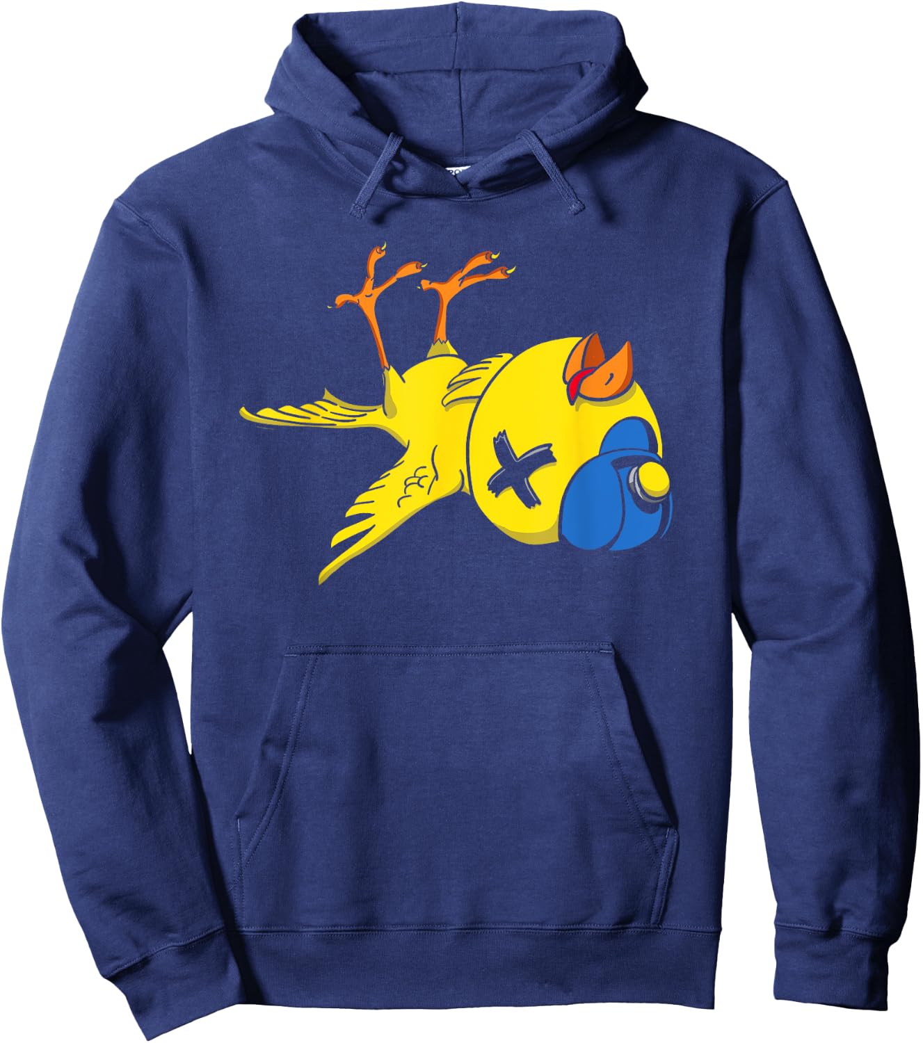 Canary in a Coal Mine Funny Bird & Miner Hard Hat Hoodie - Hoodie | Navy