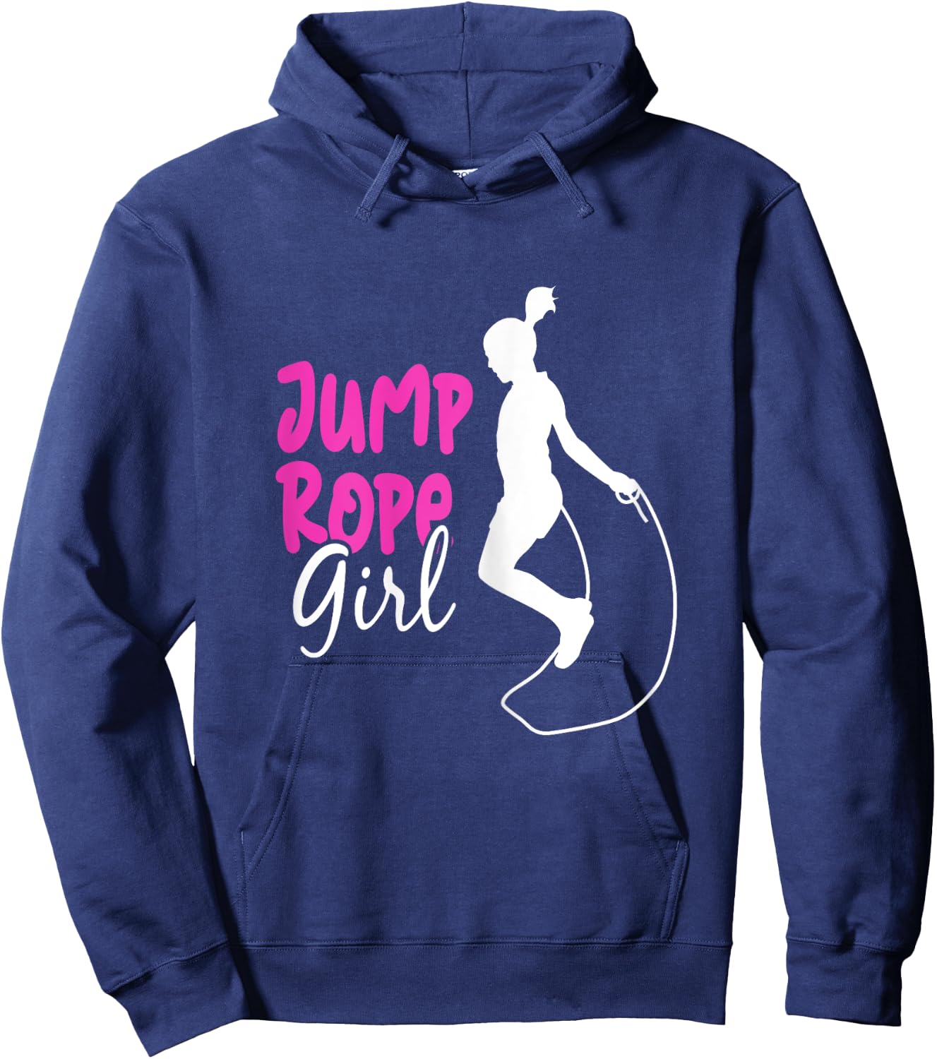 Jump Rope Girl - Funny Rope Skipping & Jumping Hoodie - Hoodie | Navy