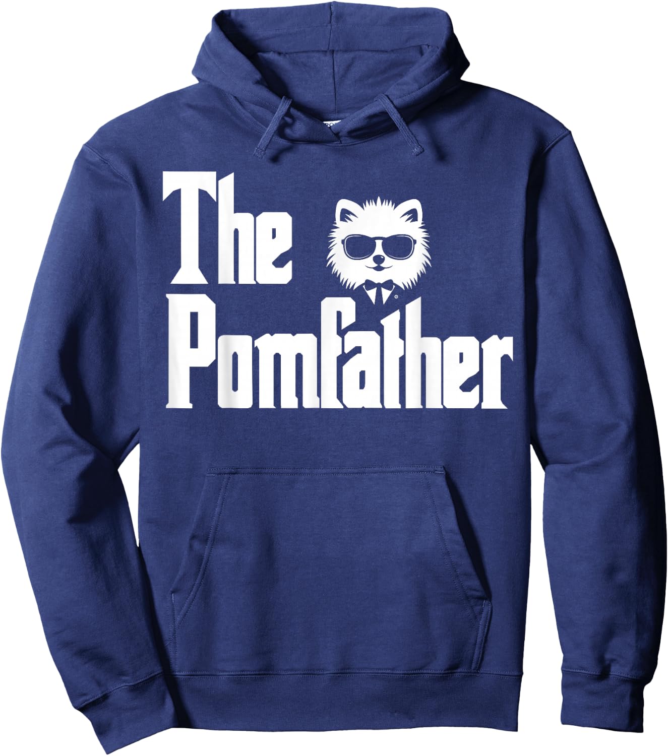 The PomFather Funny Pomeranian Dog Dad Shirt Men Gifts Hoodie - Hoodie | Navy