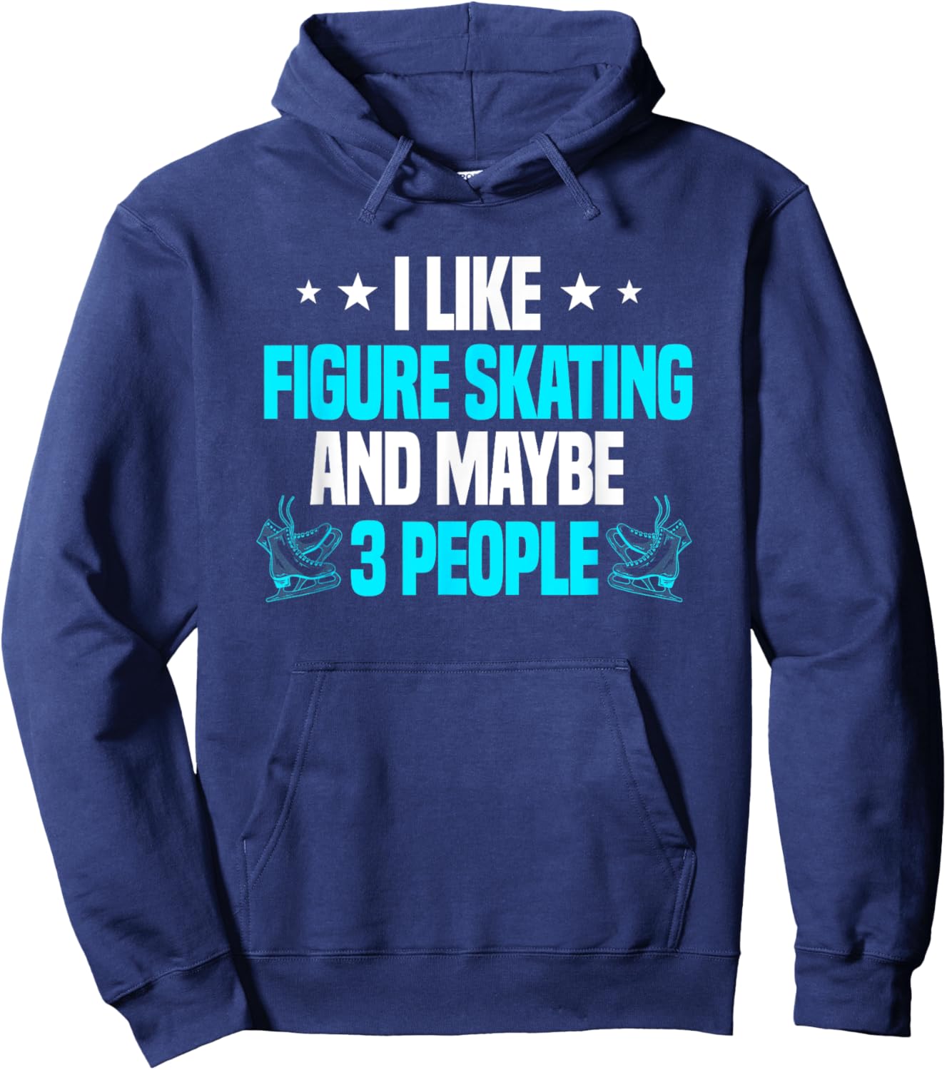 Figure Skating Introvert Ice Skater Coach Skates Sport Hoodie - Hoodie | Navy