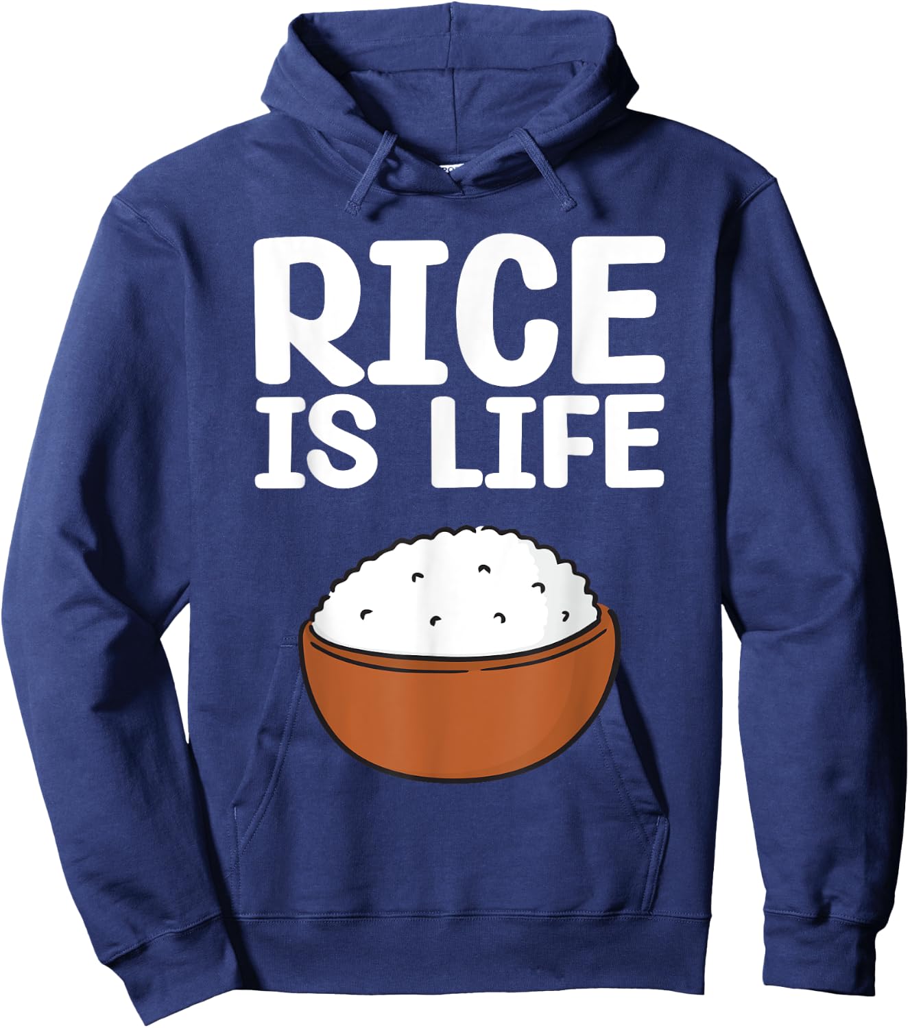 Cool Rice Design Women White Food Cooker Rice Lover Hoodie - Hoodie | Navy