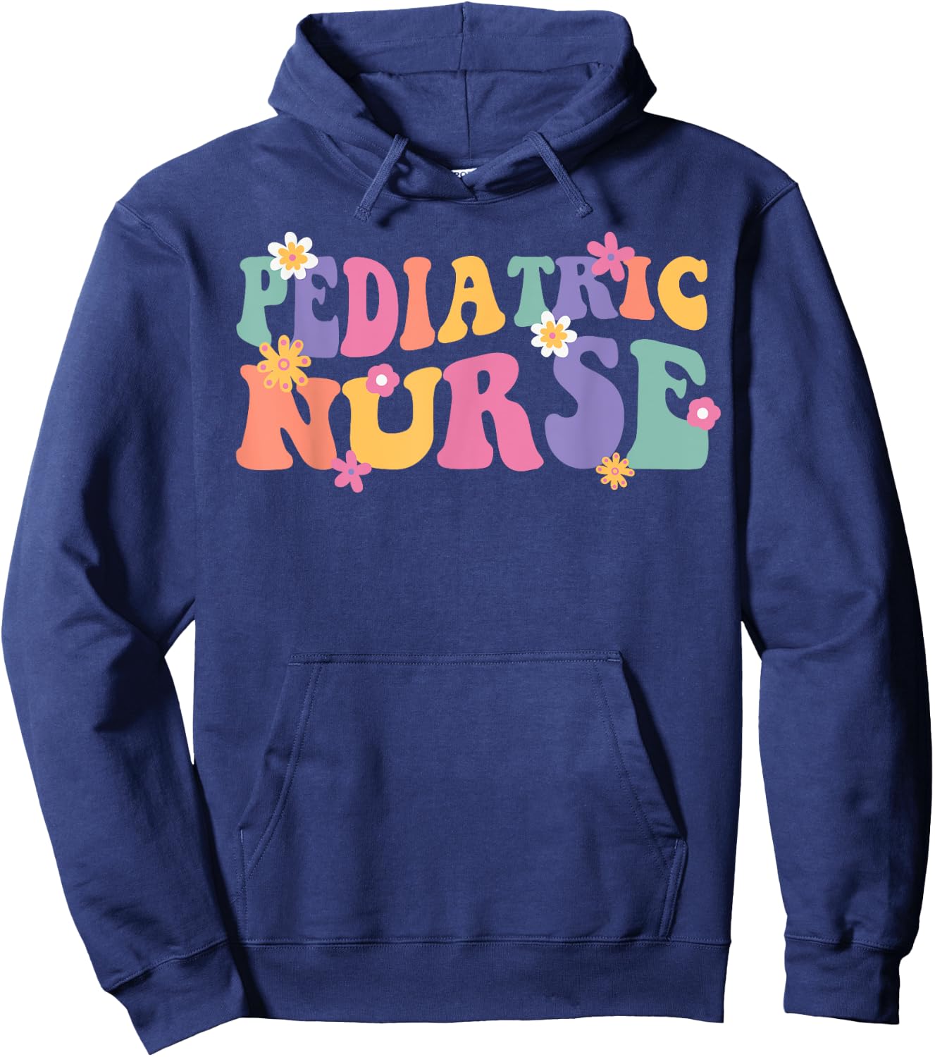 Pediatric Nurse PEDS ER Nurse Emergency Room Nursing Groovy Hoodie - Hoodie | Navy