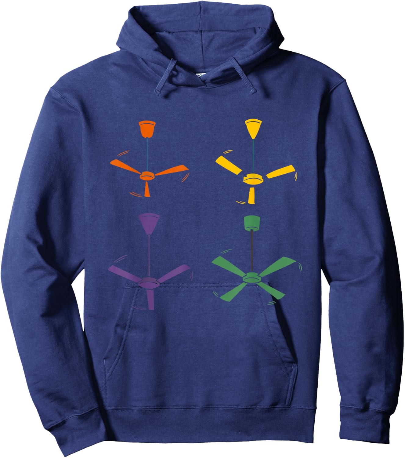 Vintage Ceiling Fan Lazy DIY Halloween Costume Funny Easy Hoodie - Hoodie | Navy