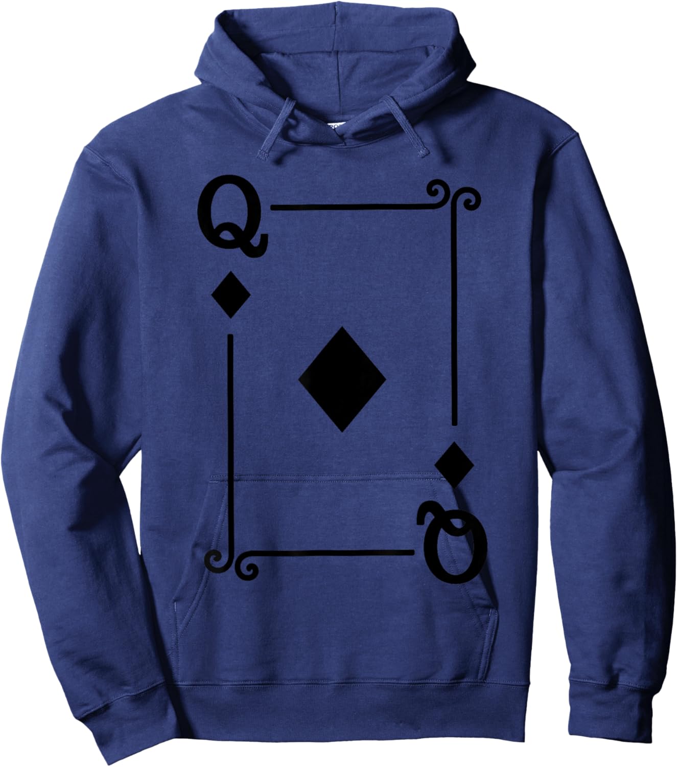 Playing Cards Costume - Queen Diamonds Card - Queen Card Hoodie - Hoodie | Navy