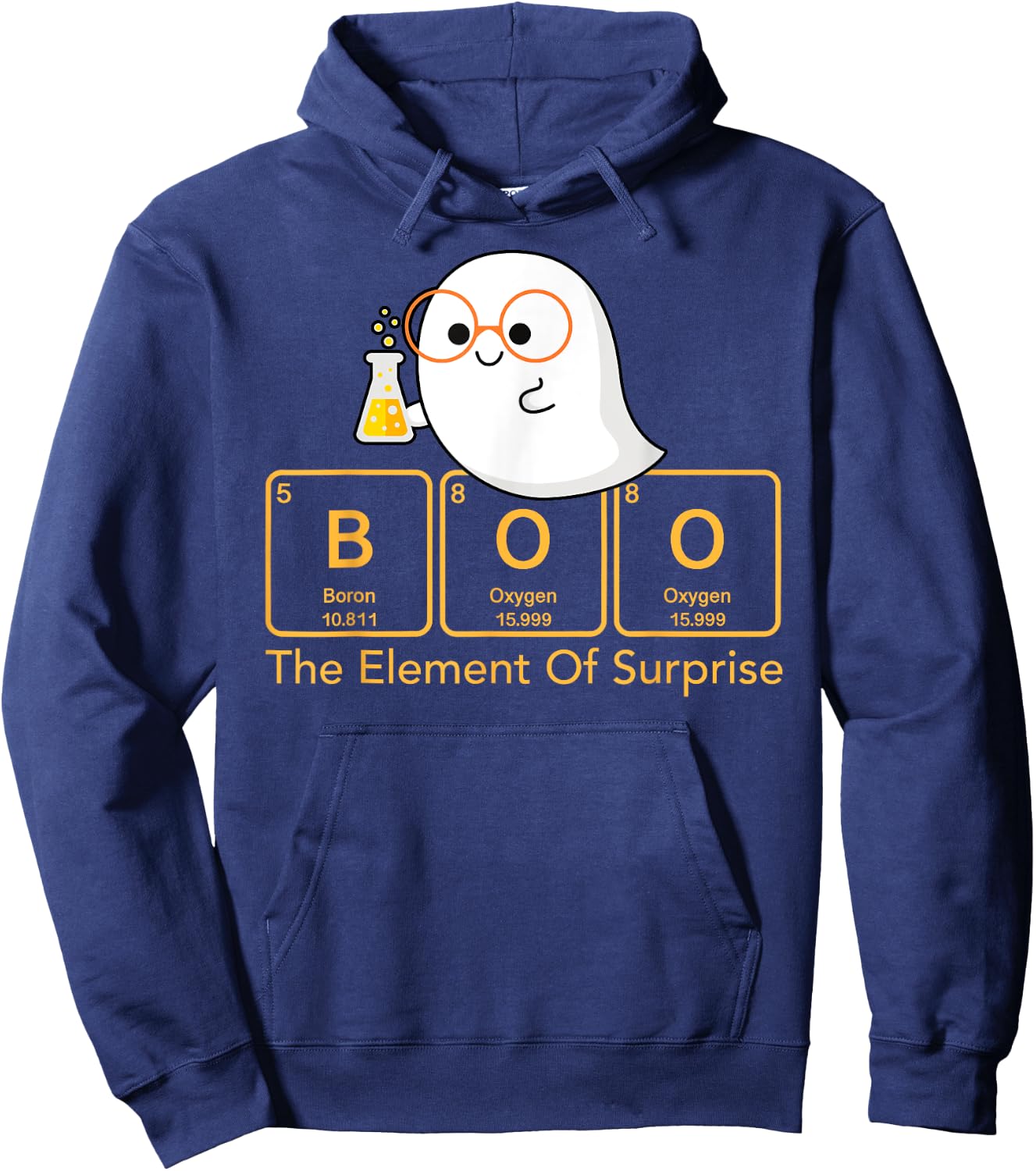 Chemistry Boo The Element Of Surprise Cute Chemist Halloween Hoodie - Hoodie | Navy