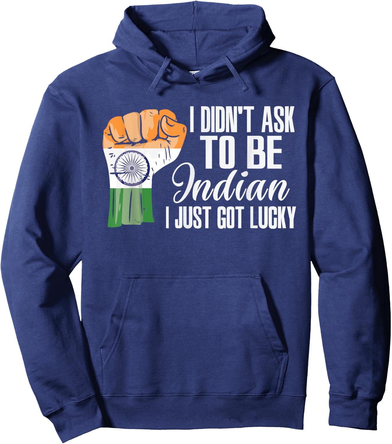 Indian India Flag Grown Indian Roots Indian Patriot Hoodie - Hoodie | Navy