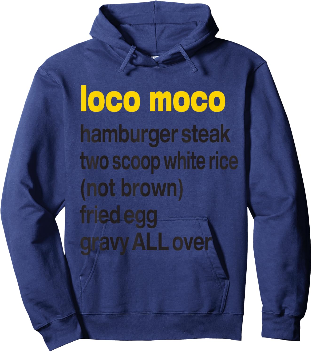 Anatomy of a Loco Moco Hawaii Plate Lunch Hoodie - Hoodie | Navy