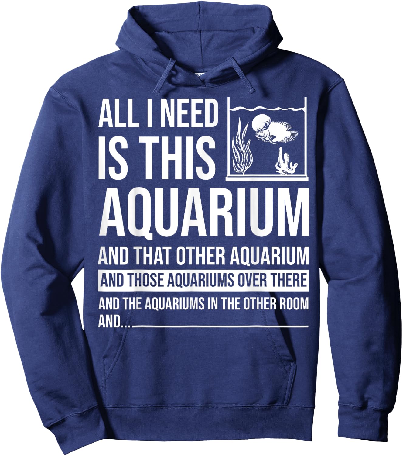 Funny Aquarium Gift Women Fish Tank Lover Fishkeeper Hoodie - Hoodie | Navy