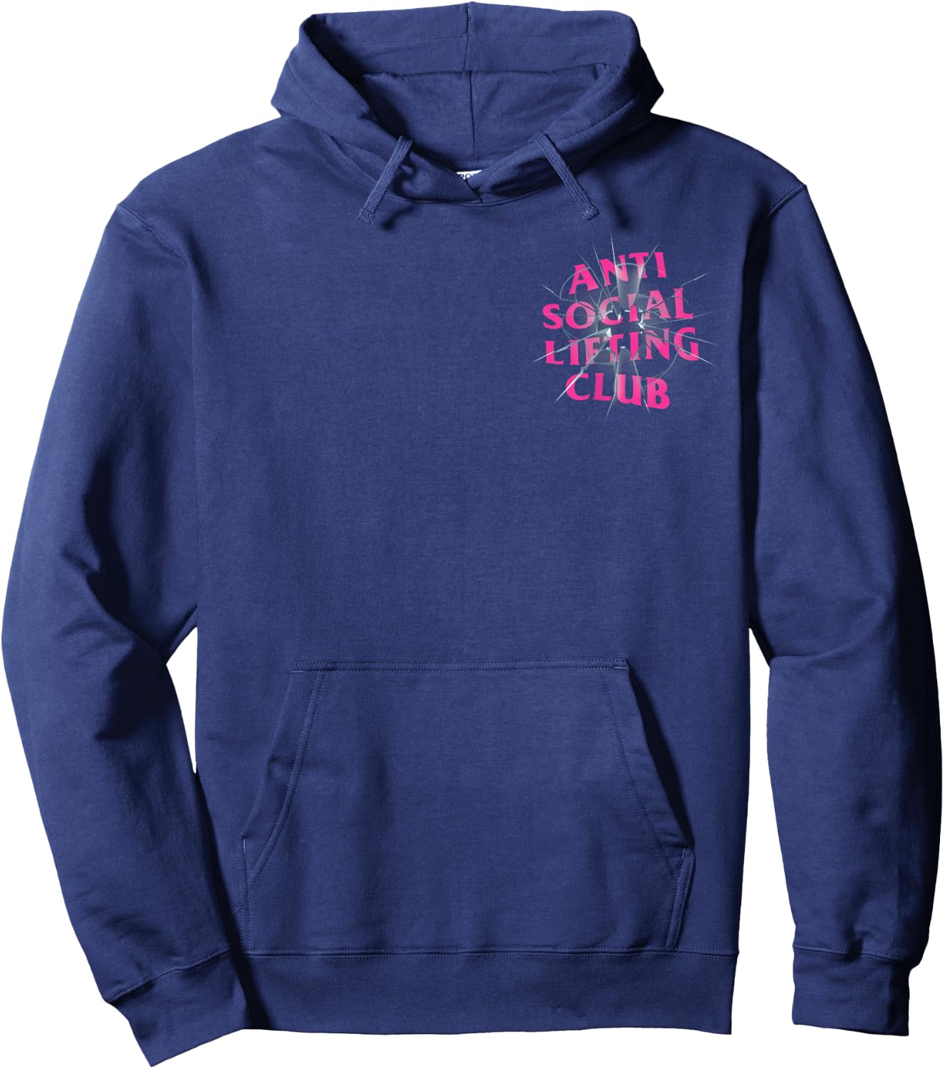 Anti Social Lifting Club: Bullet Hot Pink (Front + Back) Hoodie - Hoodie | Navy