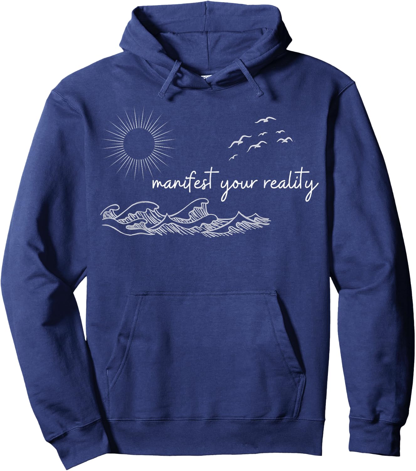 Manifest your reality, positive vibes in nature Hoodie - Hoodie | Navy