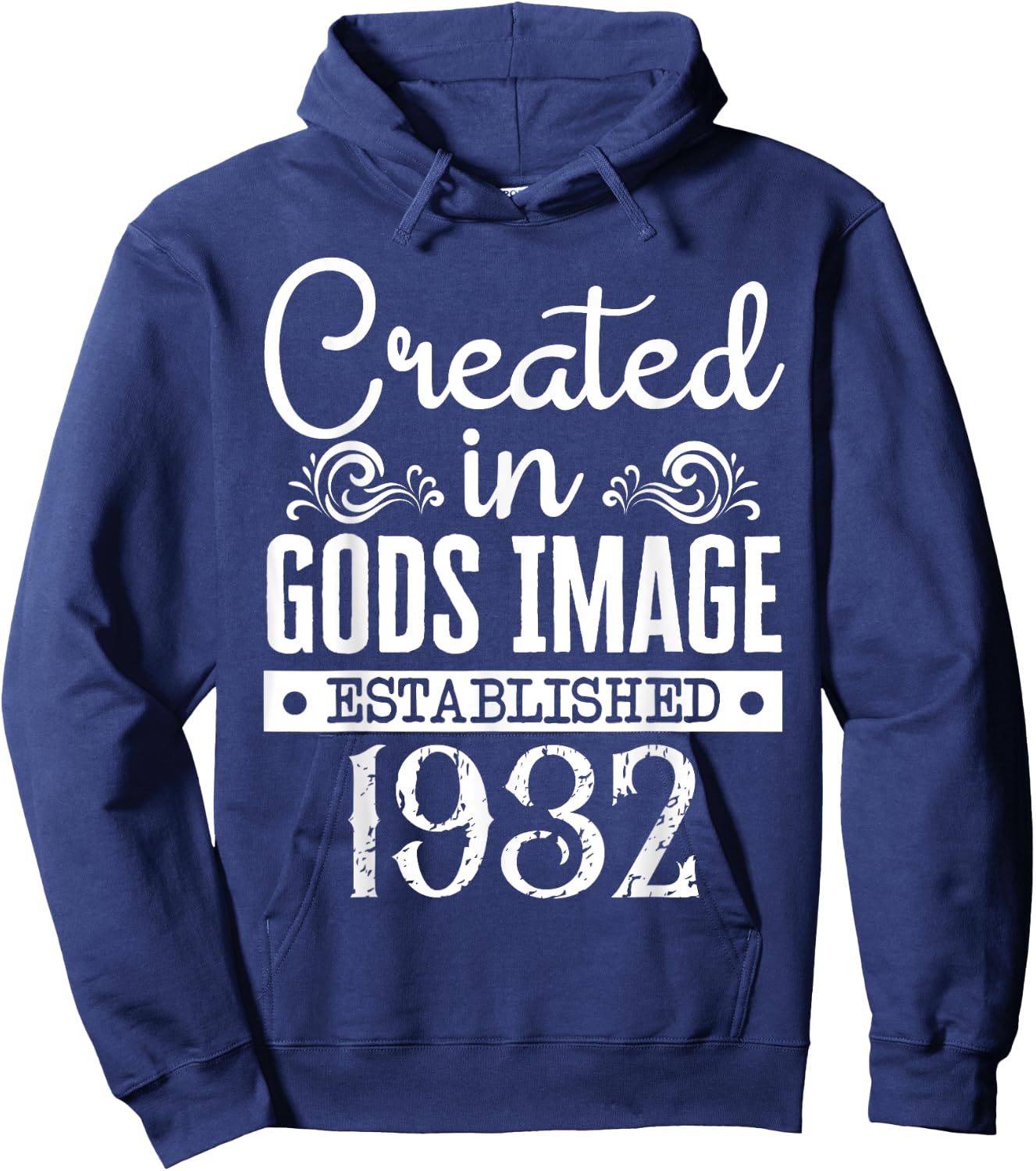 Created In Gods Image Established 1932 Religious Christian Hoodie - Hoodie | Navy