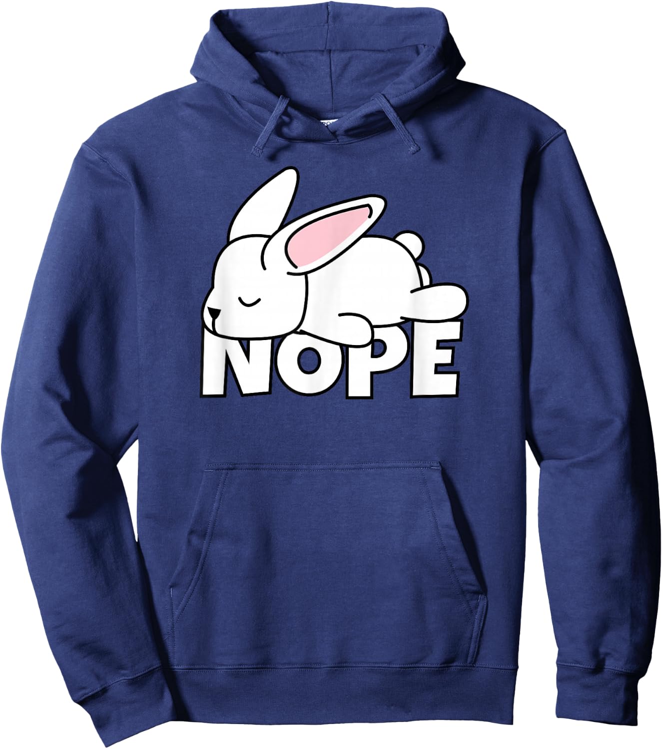Lazy Rabbit Easter Bunny Not Today Nope Hoodie - Hoodie | Navy