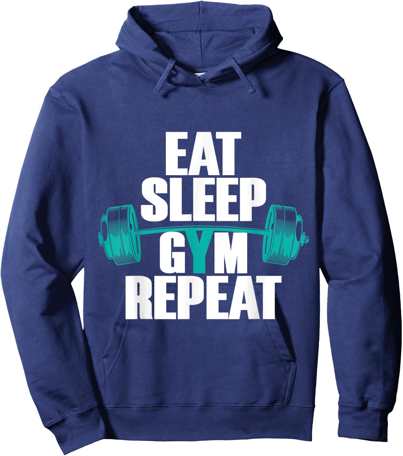 Bodybuilding funny Eat Sleep Gym Repeat Hoodie - Hoodie | Navy