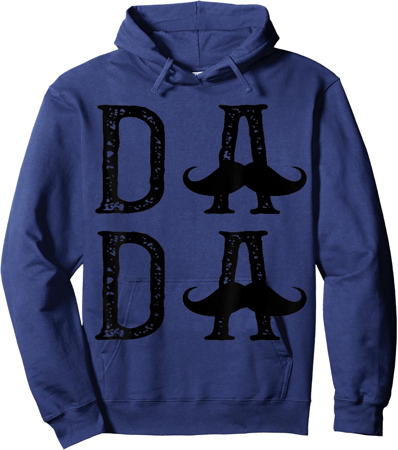 Vintage Dada Mustache Funny Dad Gift Hoodie - Hoodie | Navy