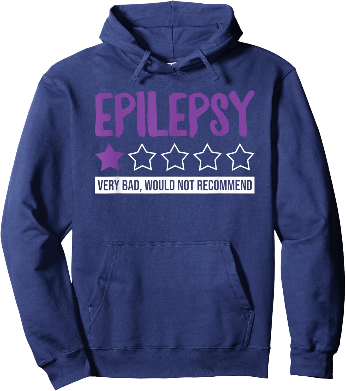 Funny Epilepsy Would Not Recommend Epilepsy Combatant Hoodie - Hoodie | Navy
