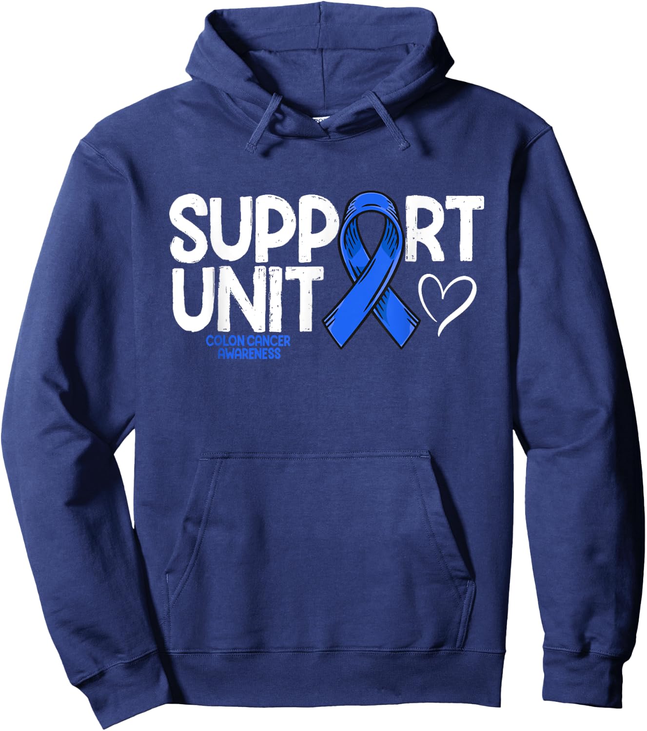 Colon Cancer Support Unit Family Blue Colon Cancer Awareness Hoodie - Hoodie | Navy