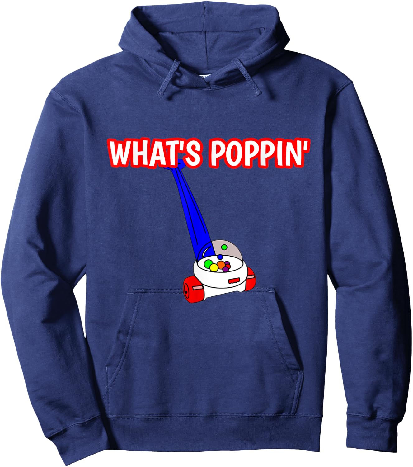 What's Poppin Toy Popper From The 80's Hoodie - Hoodie | Navy