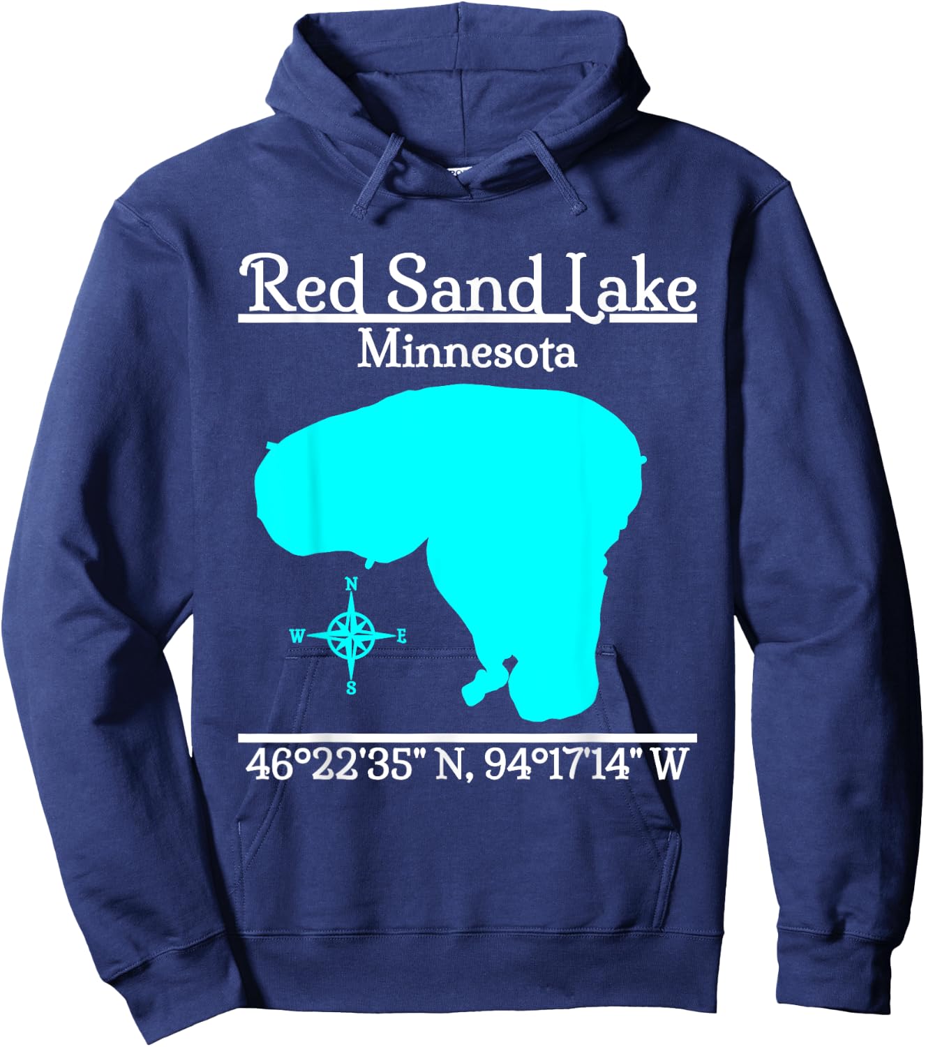 Red Sand Lake, Minnesota Hoodie - Hoodie | Navy