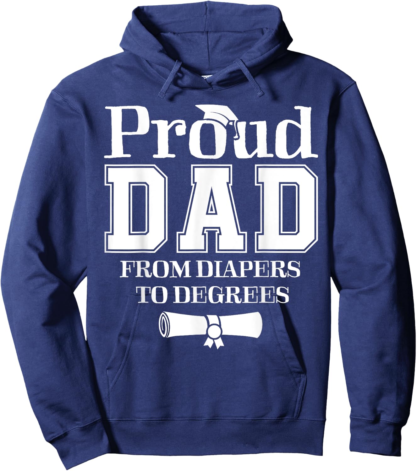 Proud Dad of 2023 Graduate Father Senior 23 Graduation Gift Hoodie - Hoodie | Navy