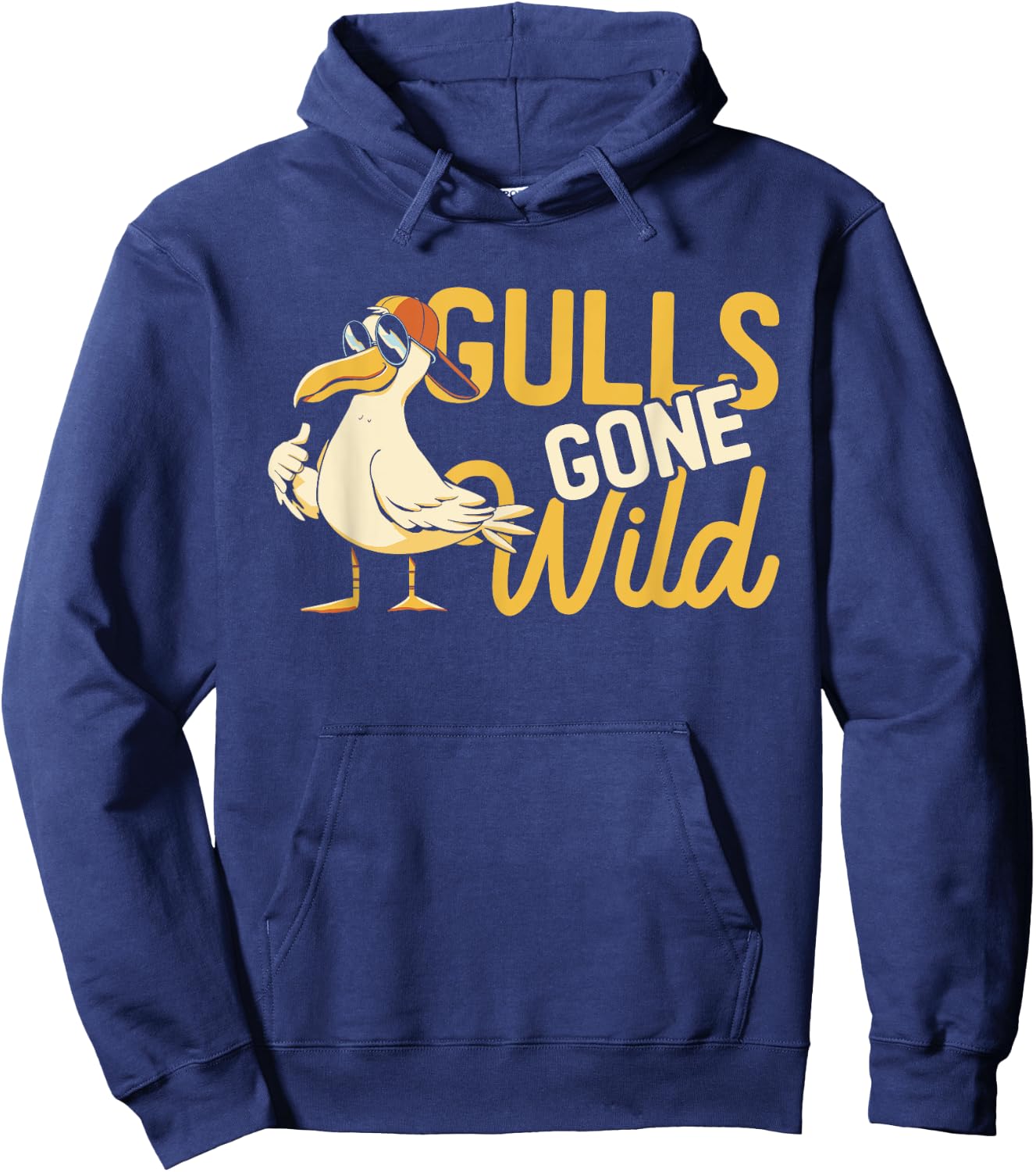 Gulls Gone Wild | Funny Seagull | Ocean Birds Hoodie - Hoodie | Navy