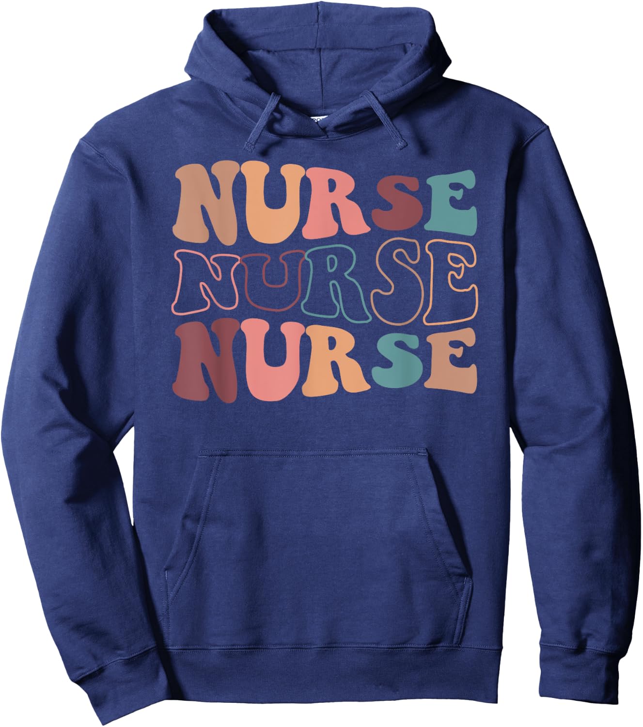 Groovy Nurse Shirt Women School Nurse RN ICU ER Pediatric Hoodie - Hoodie | Navy
