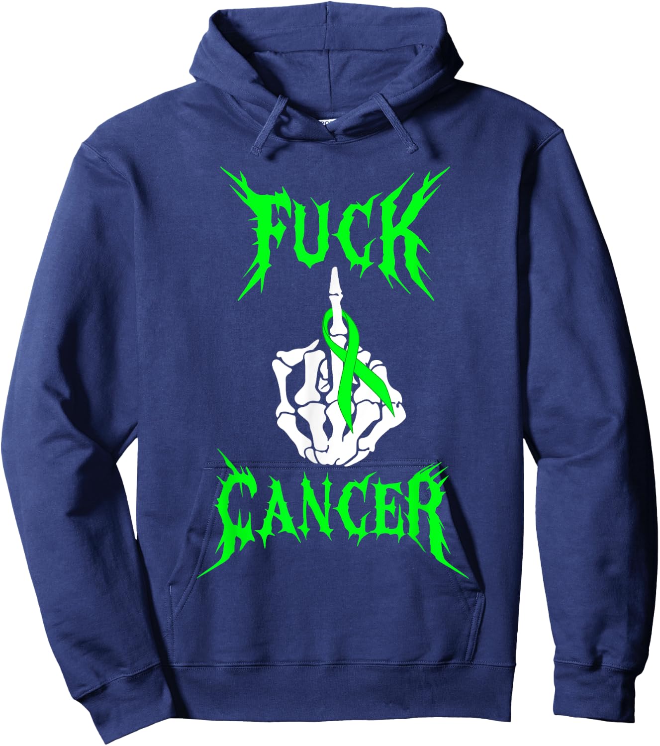 Fuck Cancer Rock Tattoos Warrior Non-Hodgkin Lymphoma Cancer Hoodie - Hoodie | Navy