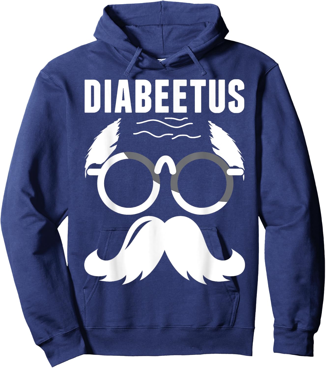 Diabetes Awareness Diabeetus Beard Type 1 Type 2 Diabetic Hoodie - Hoodie | Navy