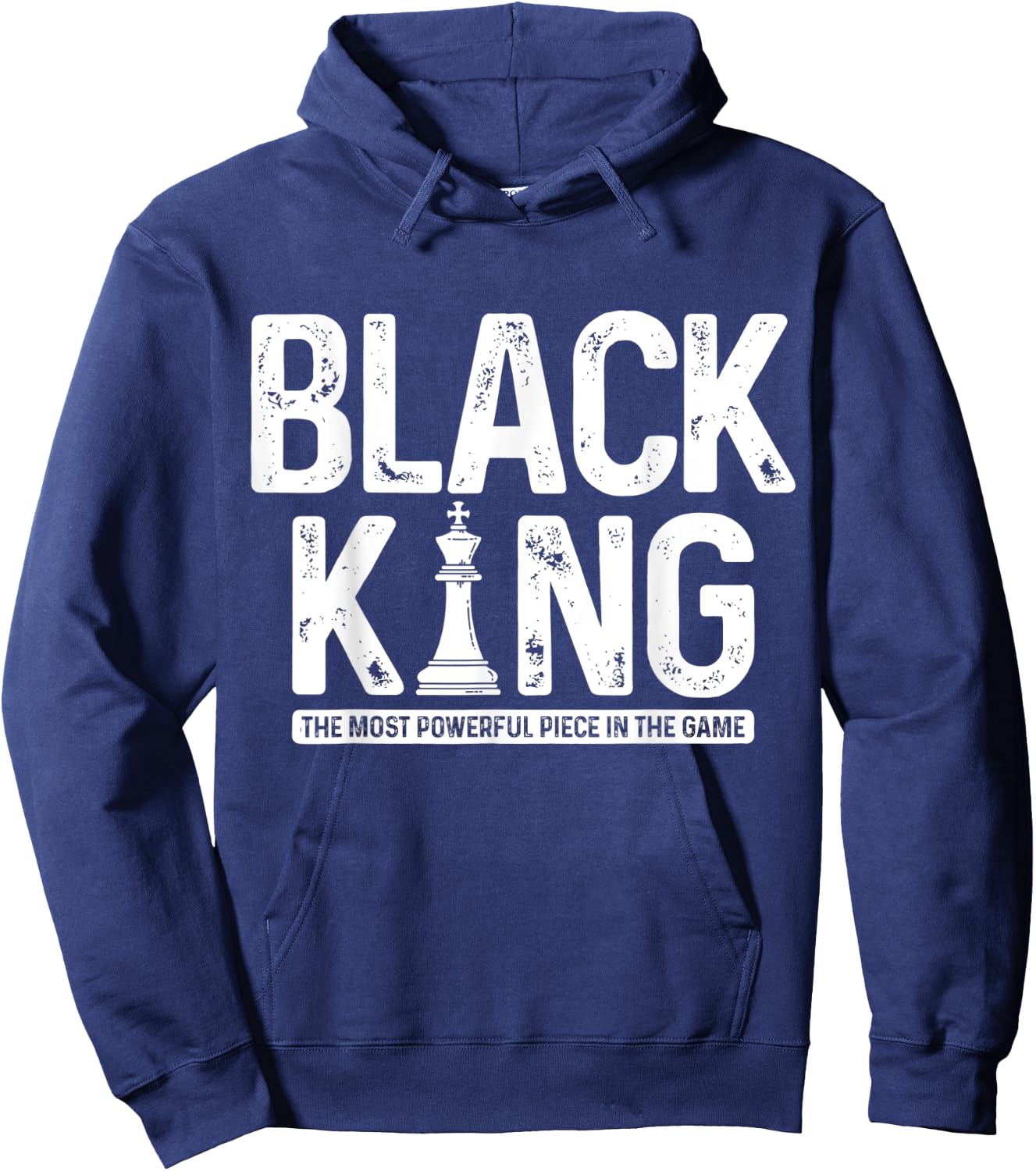 Black King Chess History Month Juneteenth African Pride Hoodie - Hoodie | Navy