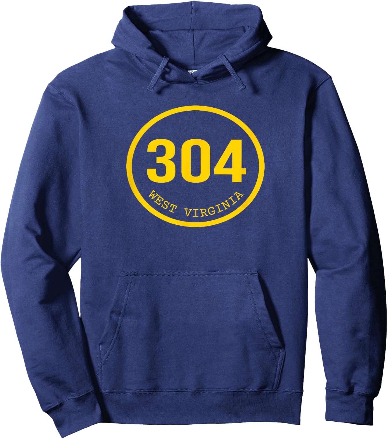 Area Code 304 WV Vintage West Virginia Born Raised Local Hoodie - Hoodie | Navy