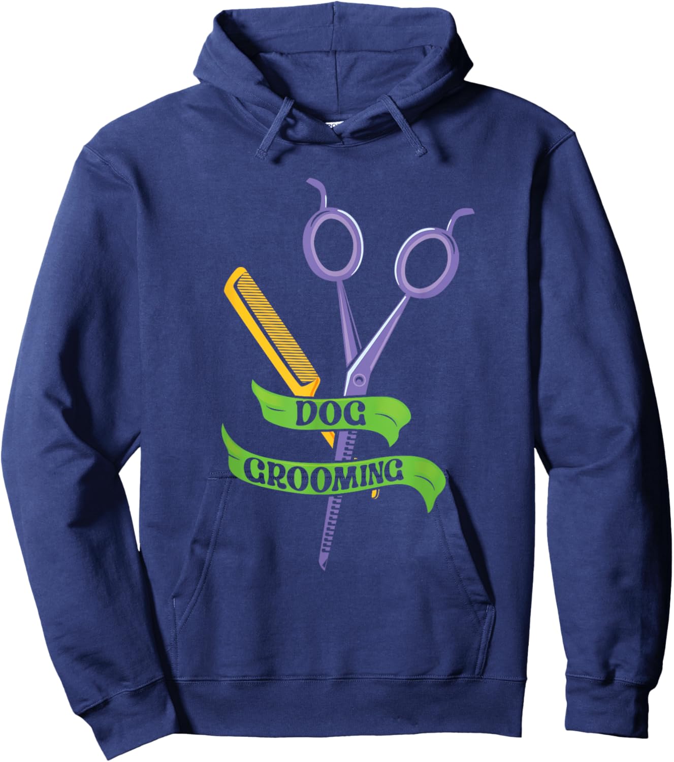 Dog Grooming Job Groomer Dogs Men Women Hoodie - Hoodie | Navy