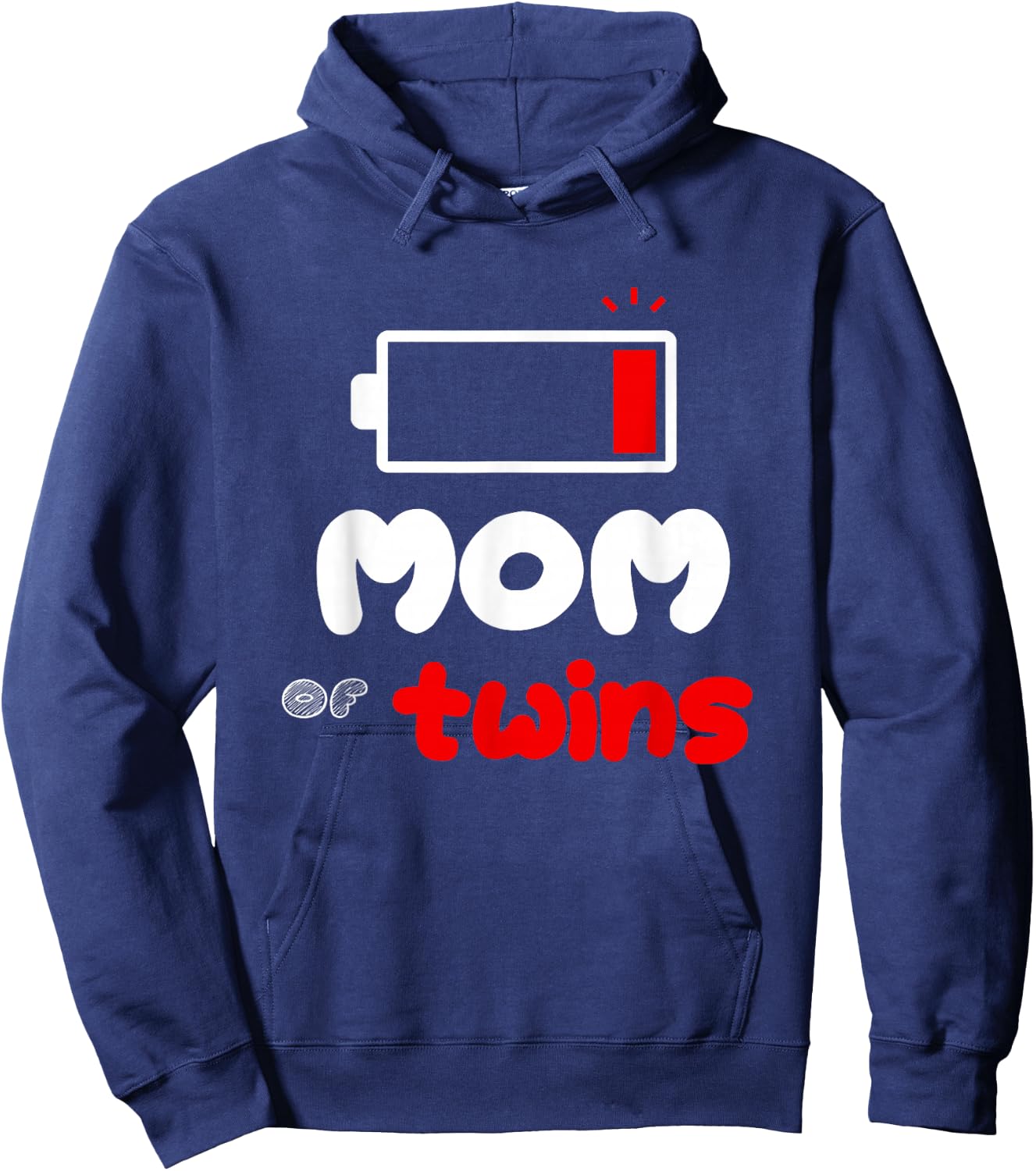 Mom of Twins Funny Twin Mom Busy Mommy Proud Mother's Day Hoodie - Hoodie | Navy