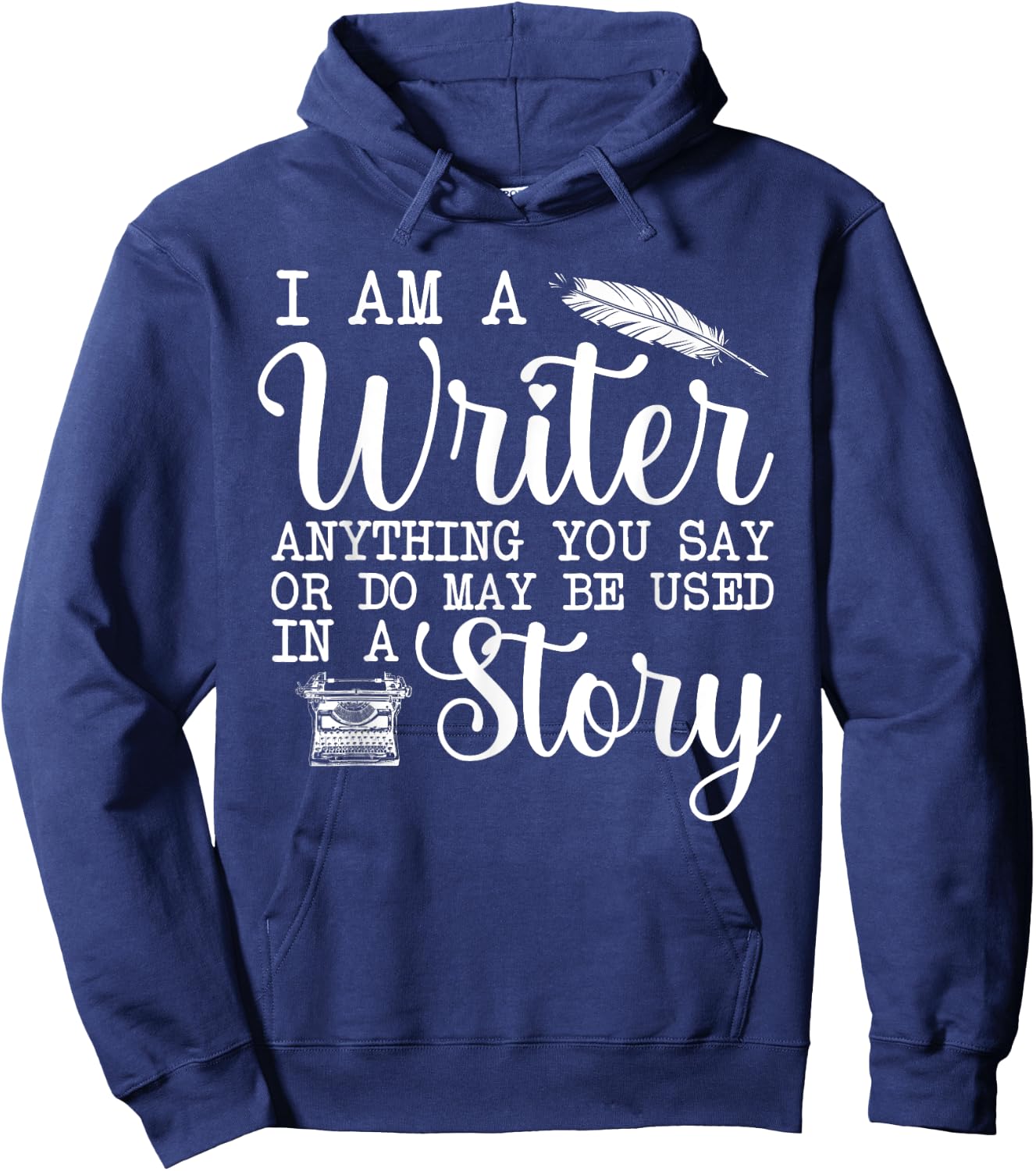 Best Writer Design Women Writer Writing Story Author Hoodie - Hoodie | Navy