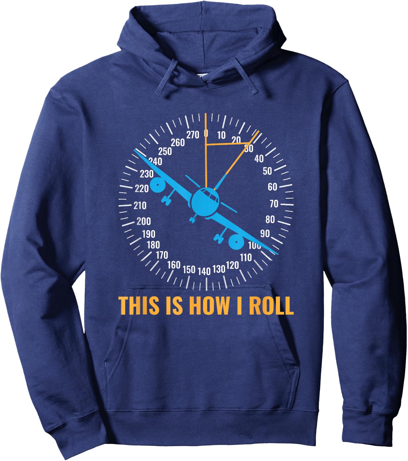 This Is How I Roll Airplane Pilot Aviator Funny Aviation Hoodie - Hoodie | Navy