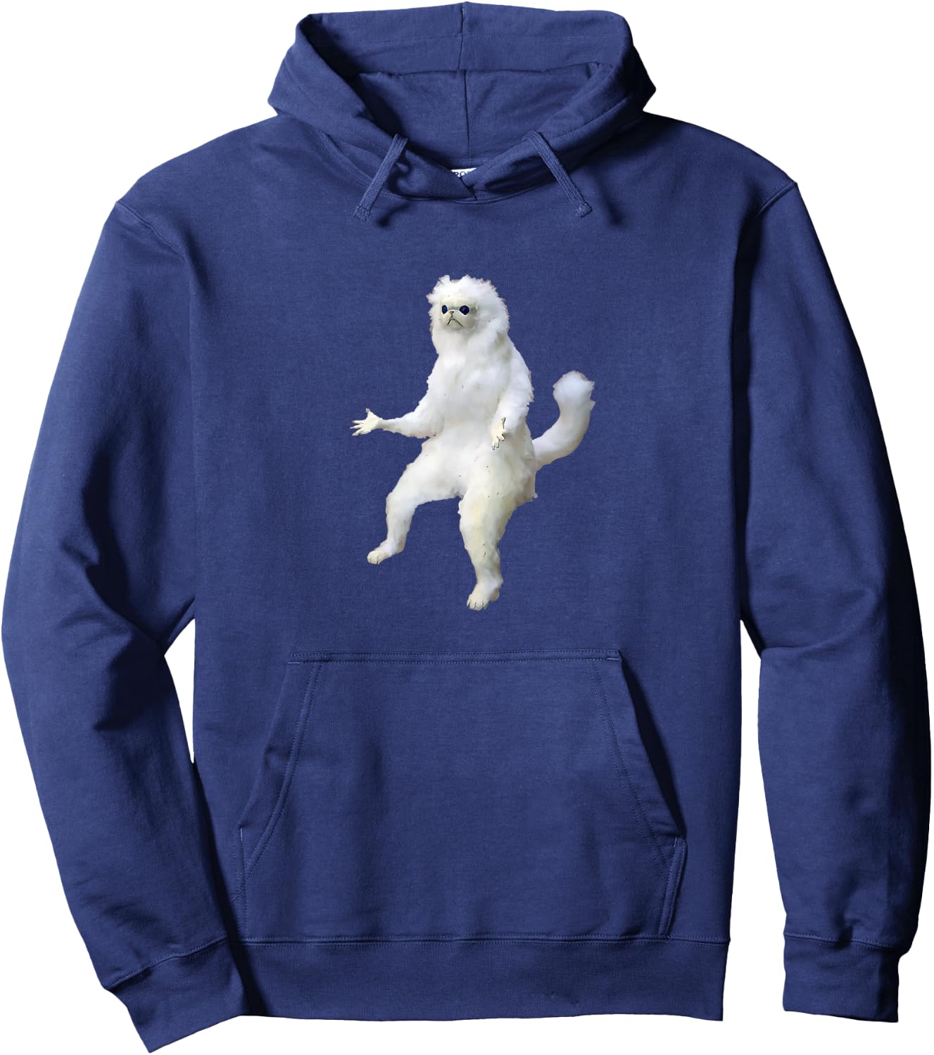 Persian Cat Room Guardian Meme Vital Rending Funny Cat Hoodie - Hoodie | Navy