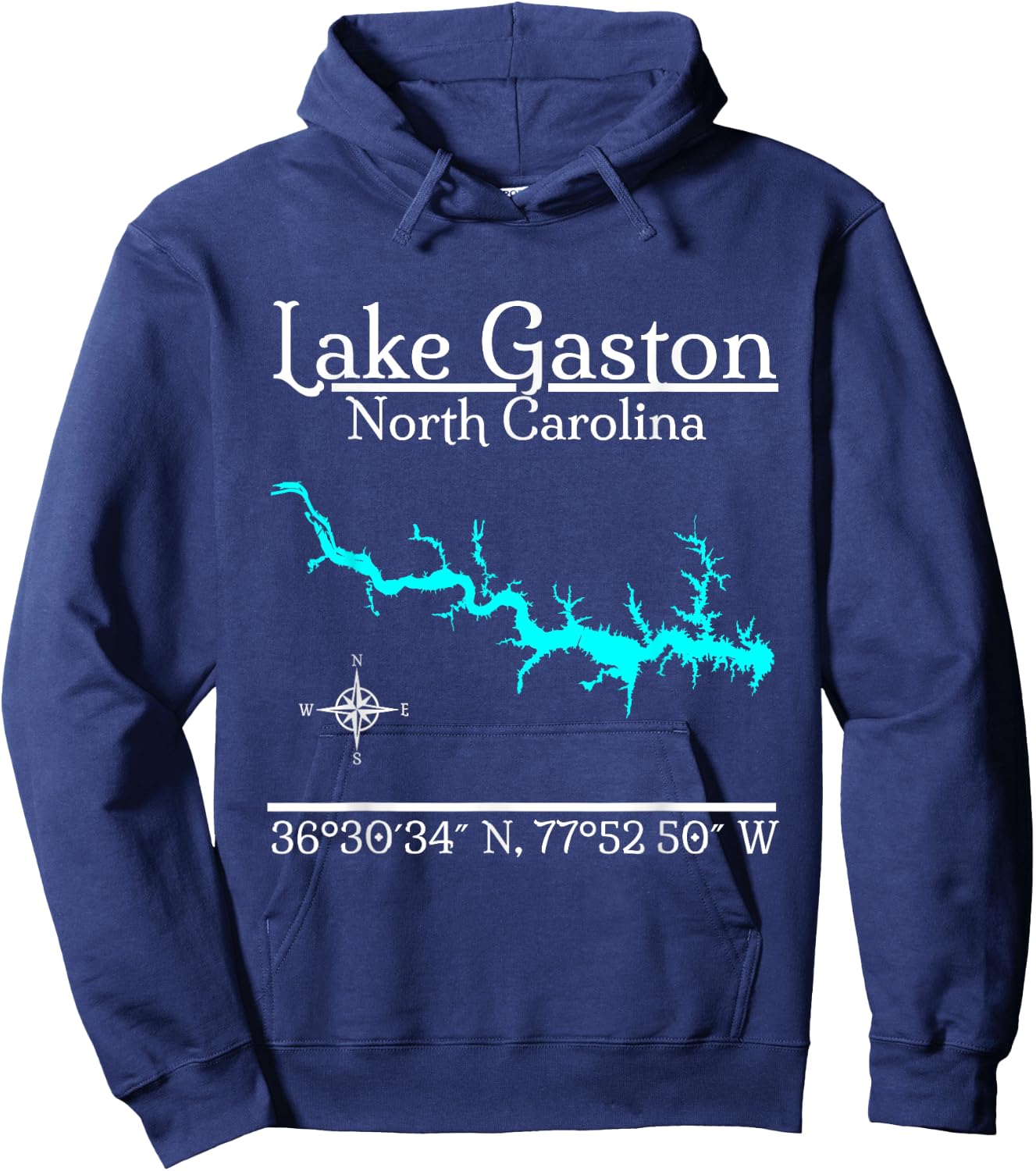 Lake Gaston - North Carolina Hoodie - Hoodie | Navy
