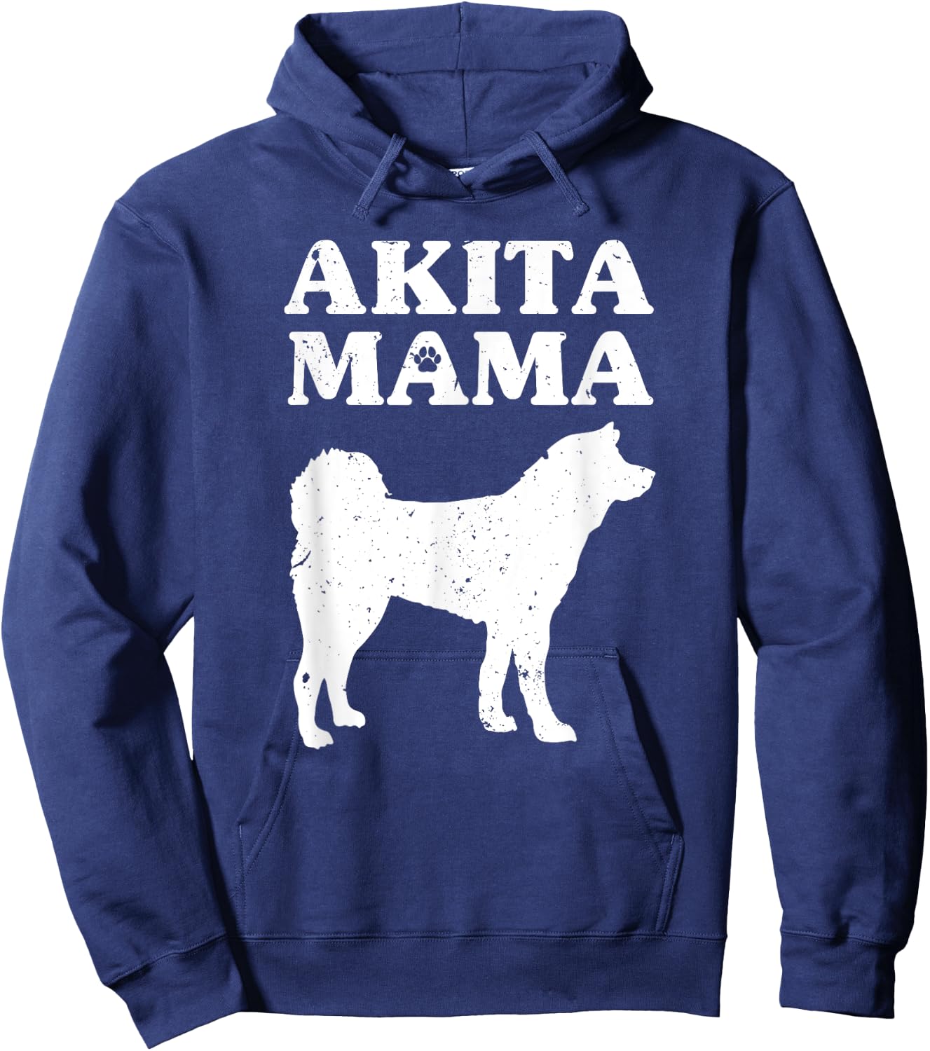 Funny Akita Inu Design Women Mothers Akita Lover Pet Dog Mom Hoodie - Hoodie | Navy