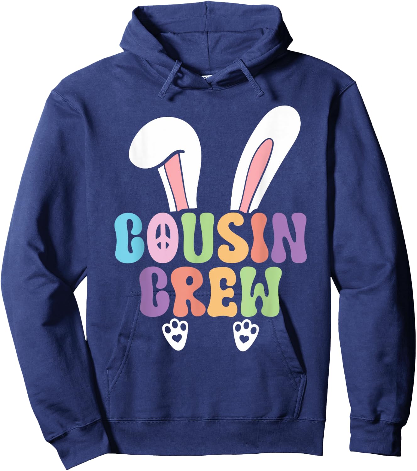 Cousin Crew Easter Bunny Family Matching Toddler Boys Girls Hoodie - Hoodie | Navy