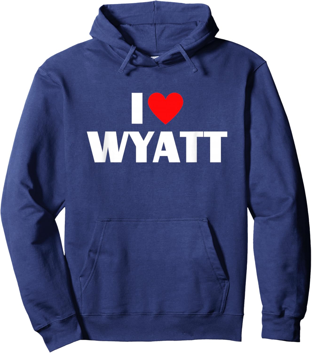 I Love Wyatt - I Heart Wyatt Hoodie - Hoodie | Navy