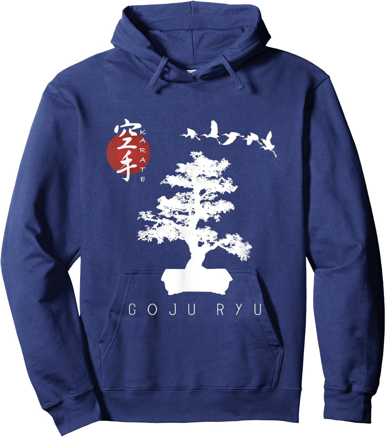 Goju Ryu Karate Uniform / Goju Ryu Uniform / Bonsai Tree Hoodie - Hoodie | Navy