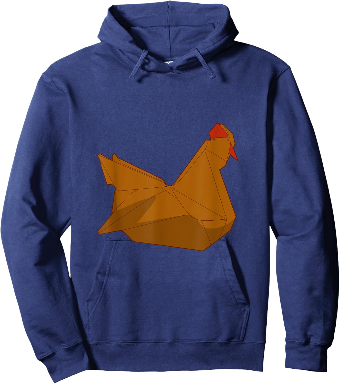 Origami Paper Geometric Chicken Hoodie - Hoodie | Navy
