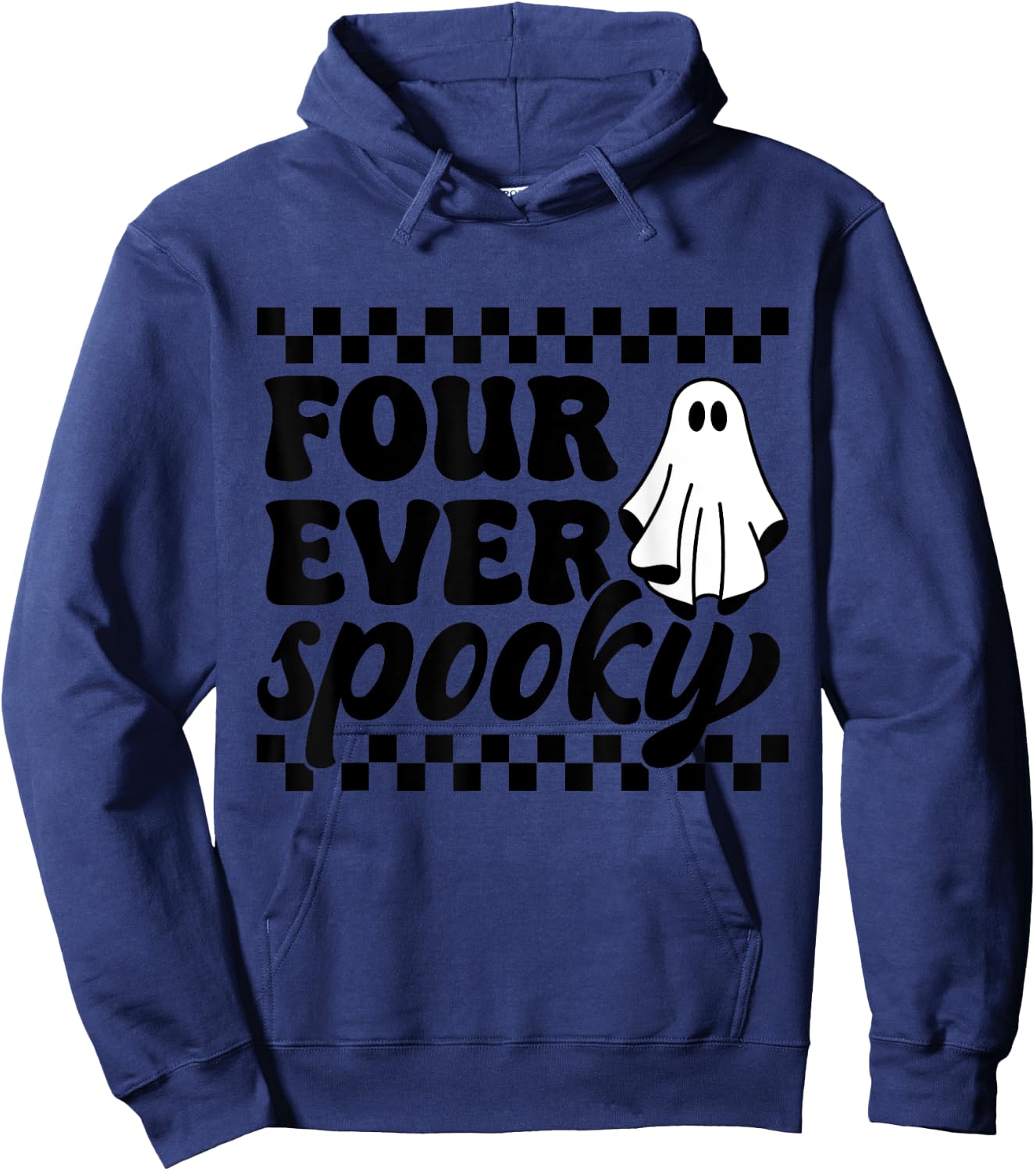 4th Fourth Birthday Four Year Old Halloween Four Ever Spooky Hoodie - Hoodie | Navy