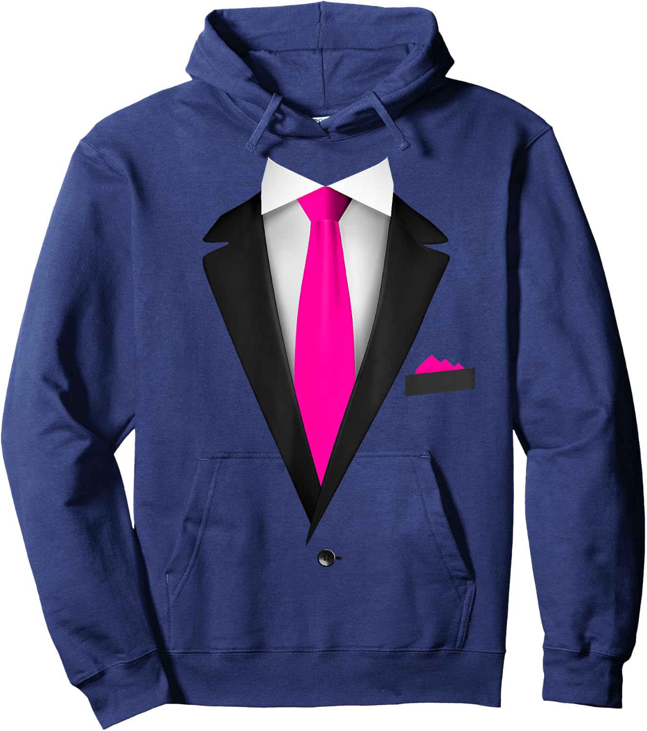 Tuxedo with Tie For Funny Wedding And Special Occasions Hoodie - Hoodie | Navy