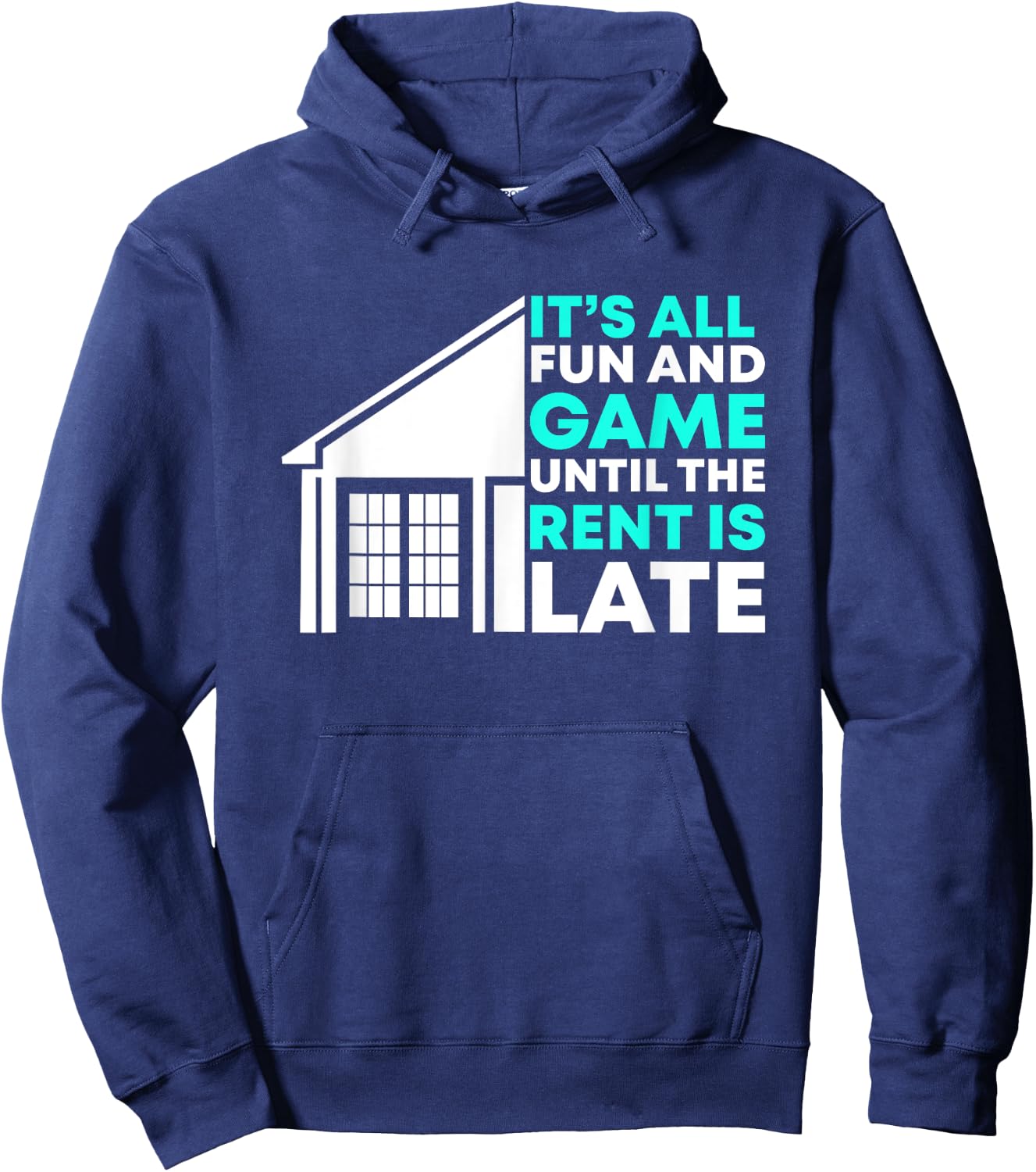 Rent Is Late Landlord Property Manager Hoodie - Hoodie | Navy